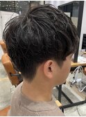 【メンズパーマ/メンズカット/シースルーマッシュ//刈上げ】