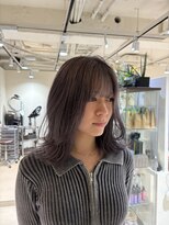 サラジュ 梅田店(SARAJU)&nbsp;sarajuオオミ　ミディアムレイヤー　透明感グレージュ