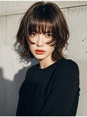 ベリーショートハンサムショートバレイヤージュハッシュカット