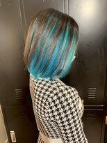 セレーネヘアー 難波店(Selene hair)&nbsp;デザインカラー☆ライトブルー