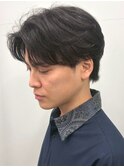 センターパート 毛流れパーマ ニュアンスパーマ ビジネス
