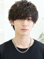 エイチ メンズ(H) フェザーショートクロップスタイルコンマバングメンズカット坊主