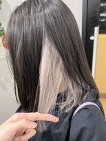 ユウル 横浜(juhl.)&nbsp;ホワイトグレージュインナーカラーブリーチダブルカラー/横浜駅