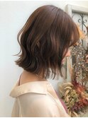 ミルクティーベージュダブルカラーインナーカラー韓国20代前髪