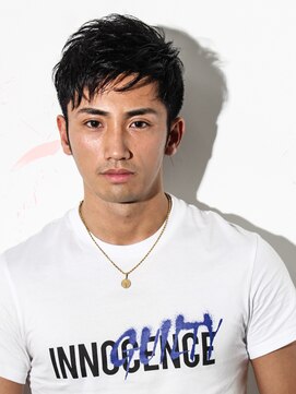 ダッド(DAD) Mかき上げフェードカットスリークショートサイドグラデーション