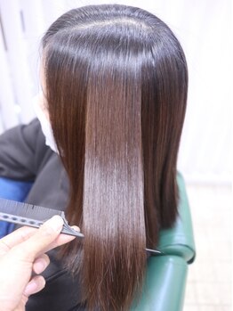 プレジールヘアーの写真/【ウルティアブースターTr取り扱いSalon】髪質に合わせたトリートメントで理想の艶髪が長くKeep☆