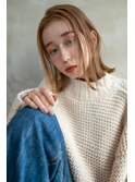 大人かわいい前髪セシルカットココアブラウンフリンジウェーブ