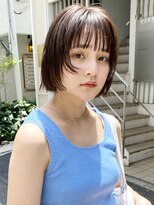 アイティー バイ アルバム 中野店(IT by ALBUM) レイヤーボブ_カーキグレージュフェザーバング_8740