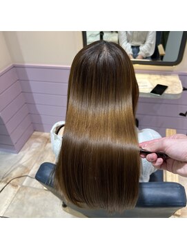 ネオリーブエクラ 上野御徒町店(Neolive eclat) シルクロイヤルストレート　髪質改善　アースカラー