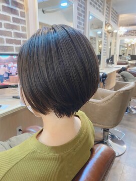 ル クール 青葉台(Le couel) 大人可愛い20代30代40代黒髪前下がりショートボブ丸みショート
