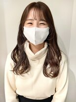 ラミエバイメルト 下北沢(lamie by melt)&nbsp;毛利/顔まりレイヤーロング ブリーチなしダブルカラーベージュ