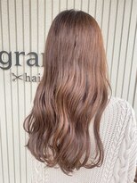 グランデ(grande)&nbsp;ブリーチなし/ハイトーンカラー/マットベージュ/ロング/韓国風