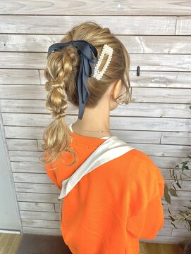 デコヘアー キートス(DECO HAIR kiitos) 二次会ヘアセット/編み込みポニーテールのお呼ばれアレンジ