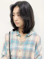 モリオフロムロンドン 松戸店(Morio from London)&nbsp;【松戸　石山】くせ毛風黒髪レイヤーミディアムボブ