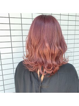 インパークス 駒込店(INPARKS) 波ウェーブ×ピンク系カラー［駒込/駒込駅］