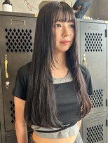 アチーブ ヘア デザイン(achieve hair design) 顔周りレイヤー大人可愛い透明感立体感グレージュエアストレート