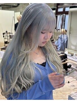 ヲタク(wotaku.) ホワイトシルバーハイトーンカラーハイトーンロング2ブリーチ