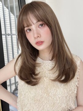 ローネス ギンザ(LONESS ginza) レイヤーカット/姫カットレイヤー/透明感カラー/くすみベージュ