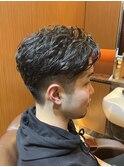 銀座　理容室　ナチュラルパーマ　ビジネスヘア