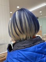 モリオフロムロンドン 大宮店(morio from London)&nbsp;アンブレラカラー×ブロンド×ブルー