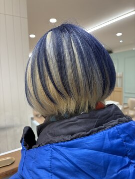 モリオフロムロンドン 大宮店(morio from London) アンブレラカラー×ブロンド×ブルー