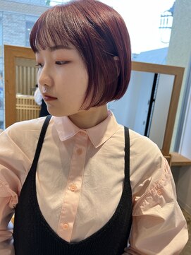 テテ ニコ(tete nico) 【大前晴奈】チェリーピンク×コンパクトボブ