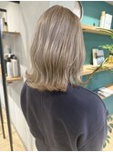 【堀惠】レイヤーボブホワイトベージュミディアム吉祥寺20代30代