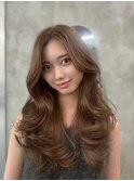 韓国×海外mix レイヤーカット ブリーチなしダブルカラー