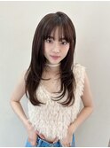 韓国レイヤー/ダークブラウン/艶髪