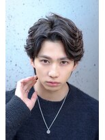 ネイビー(NAVY) 大人の余裕を感じる ナチュラルセンターパートショート