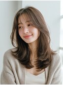 スモーキーブラウン/アッシュブラウン/韓国レイヤー/透明感