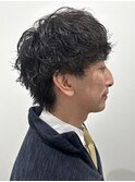 メンズマッシュニュアンスパーマスパイラルパーマシャドウパーマ