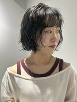フゾンカウチ(fuzon kauti) ボブパーマレイヤーボブ顔周りレイヤーパーマスタイル20代30代