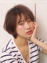 ネオリーブアオバ 高田馬場店(Neolive aoba)&nbsp;【高田馬場/aoba】 小顔に見せるショートボブ×ベージュ