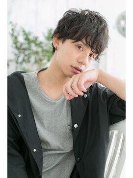 ミック 日暮里店(miq) チャコールグレーモテ髪ショートネオウルフa1