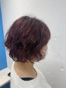 アンドブルー(and blue) ボブ×パーマ
