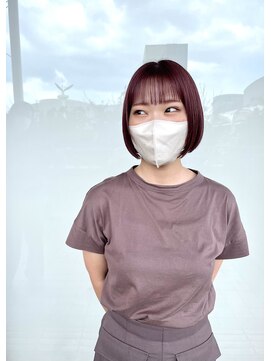 ルッツ(Lutz. hair design) ミニボブ+ラベンダーピンク【犬山良慈】