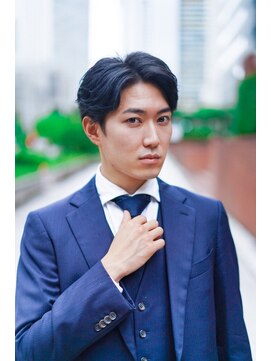 クロムトウキョウ ザ バーバー ネオン 新宿店(CHROM TOKYO the Barber ne/on) シチサン(7:3)パートリバースビジネススタイル