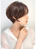 大人可愛い丸みショートボブ