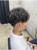 センターパート×ツイストスパイラル