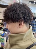 ツイストスパイラルパーマメンズマッシュセンターパート横浜西口