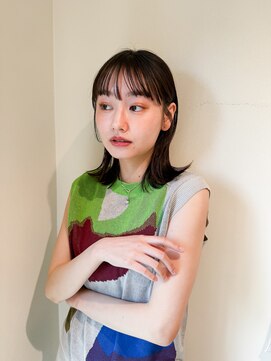 ユイル(Uil) 似合わせ小顔ボブ×グレージュカラー デザインカラー