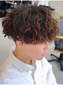 波巻きパーマツイストスパイラルパーマメンズマッシュパーマ