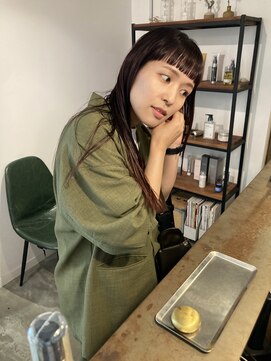 ハニーマスタード(HONEY MUSTARD) ワイドパッツンストレート