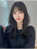 フェミニンロング/似合わせカット/ハッシュカット/ブルージュ