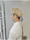 メンズ×ホワイトブロンド