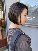 ミニボブ×グレージュ