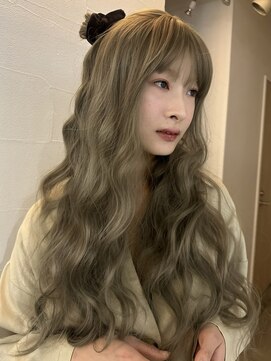 メゾンアクア 表参道(Maison ACQUA) ☆ブリーチなしダブルカラー オリーブ オリーブベージュ ボブ