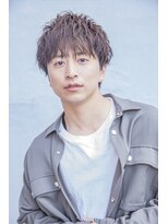 シティ(CITY) フェザーパーマブルーブラックサーフカールスパイキーショート