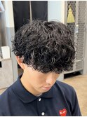 フェザーパーマサーフカール刈り上げセンターパート◎